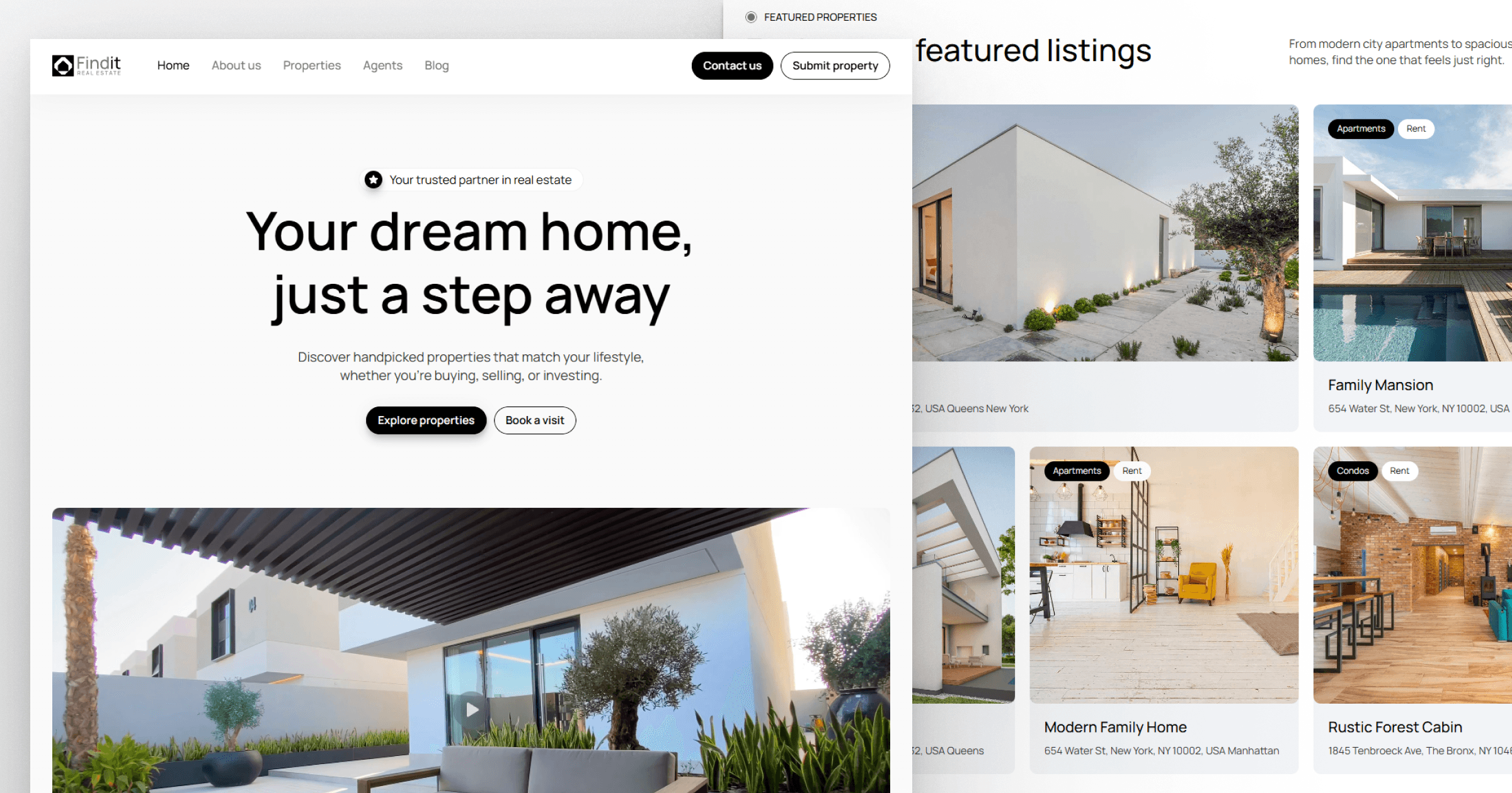 Findit — Real estate and property website template
