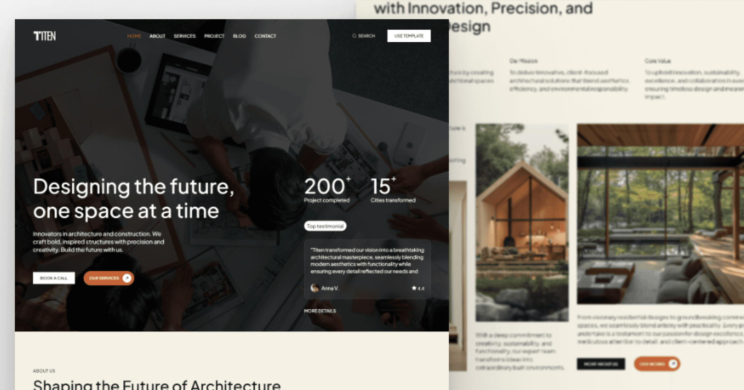 Titen — Bold construction and architecture firm website template